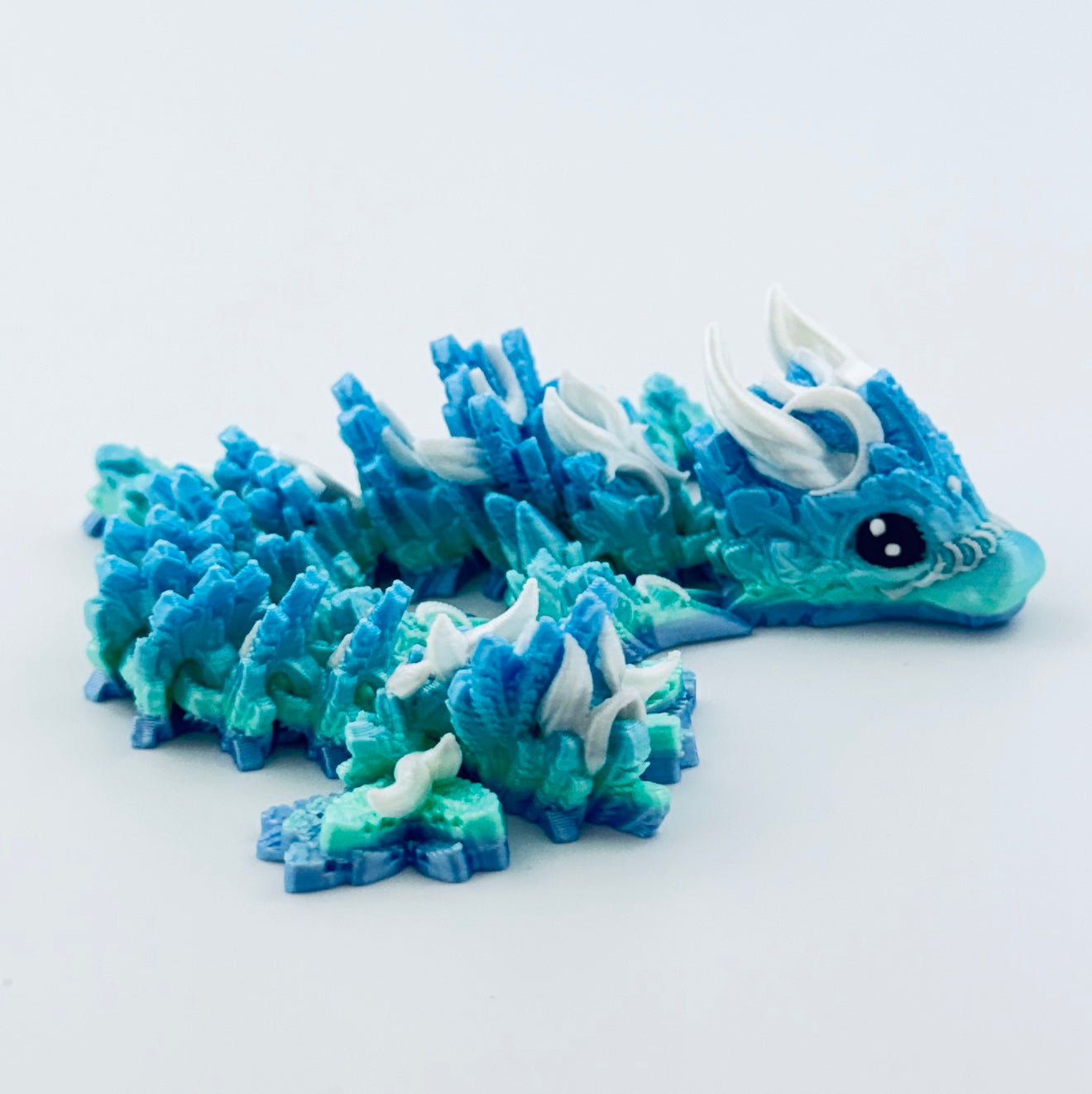 baby lunar dragon - blue and white