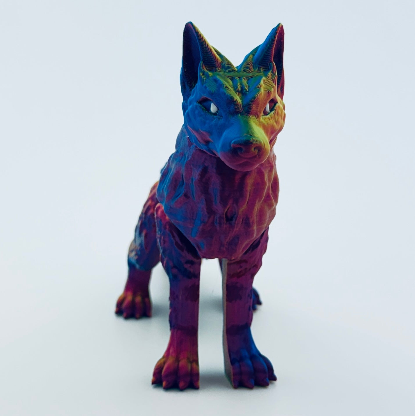 3d printed wolf - celstial fusion - view 3