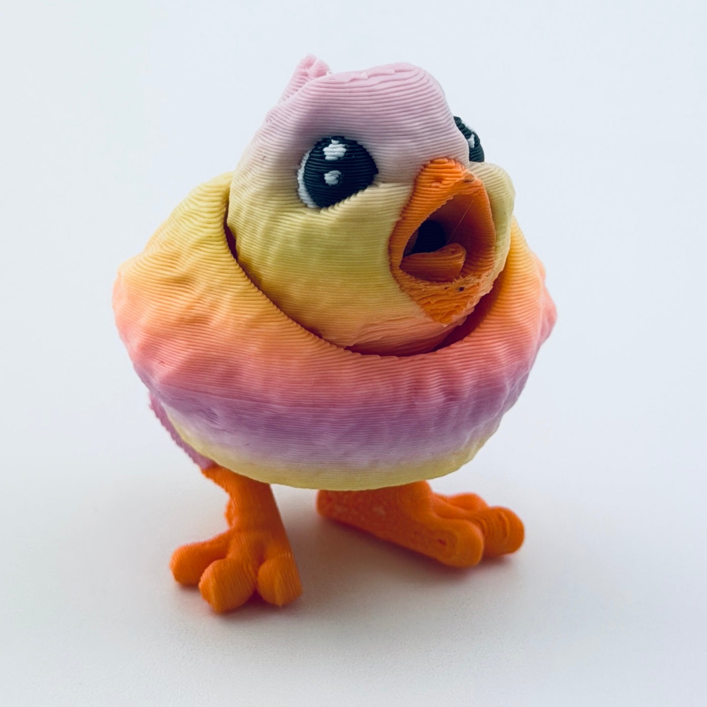 3d printed chicks - open mouth