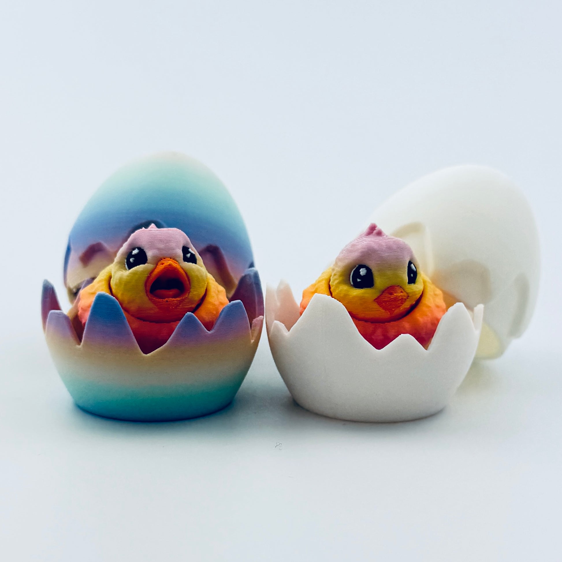 3d printed chicks with eggs - view 1