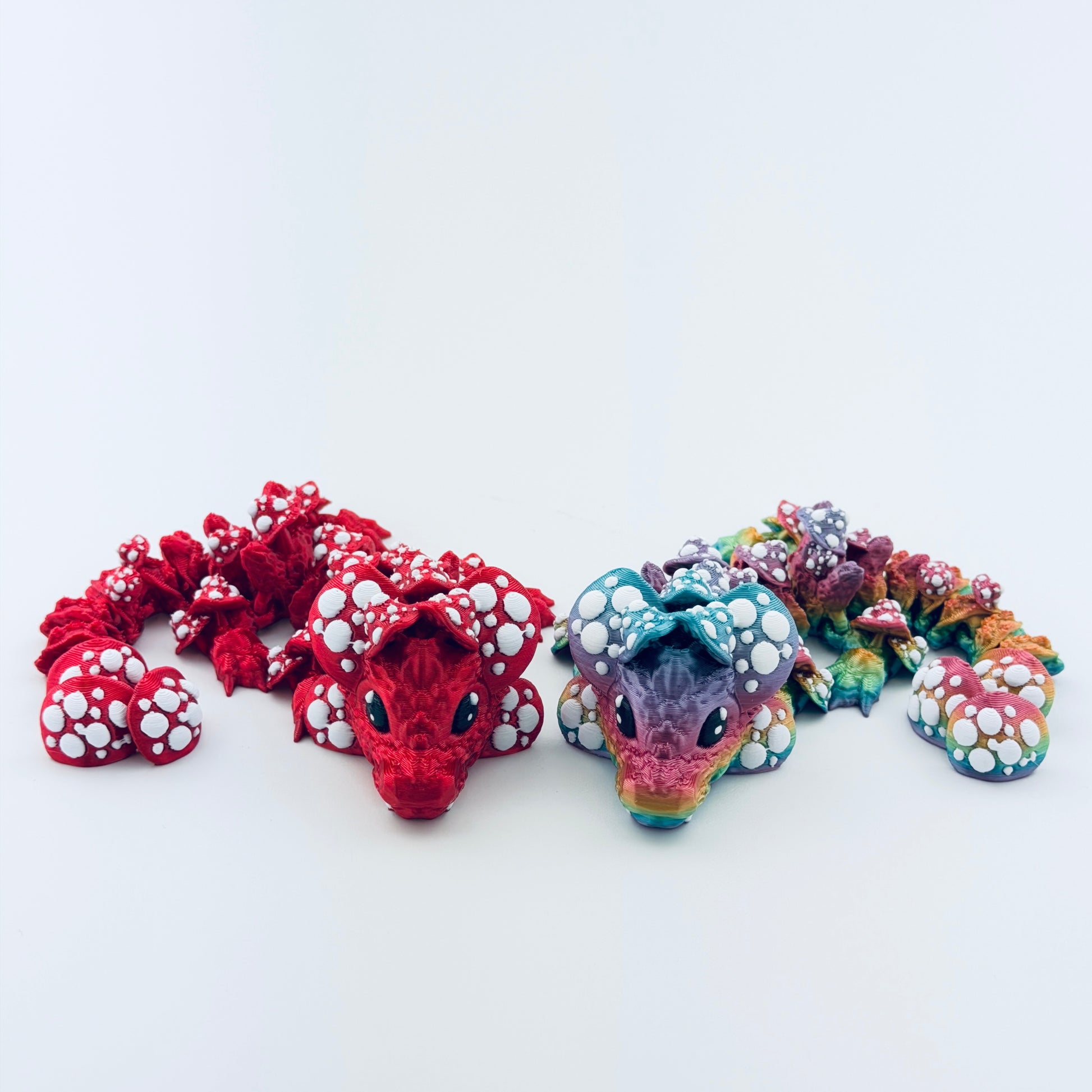 3d printed baby mushroom dragons - view 2
