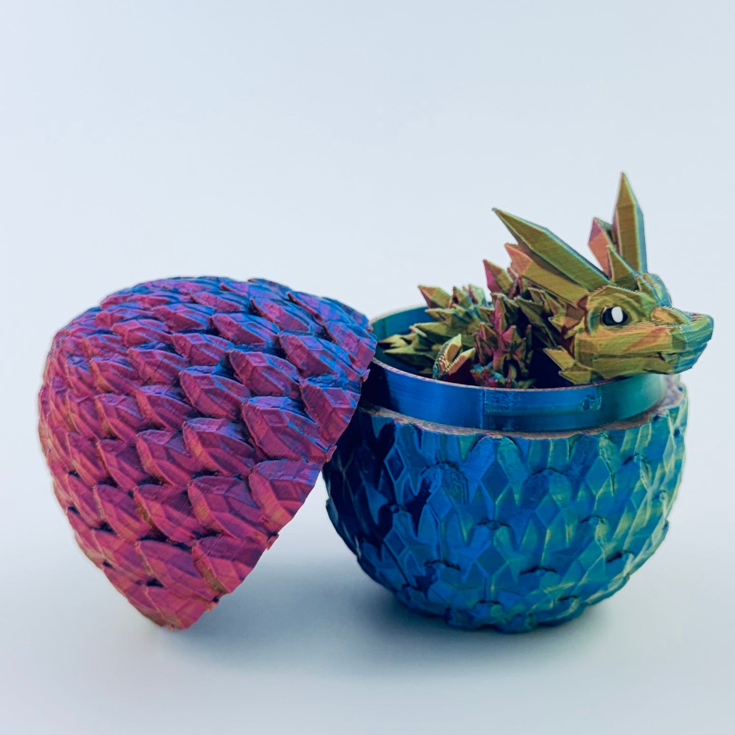 3d printed dragon in egg - luxe spectrum