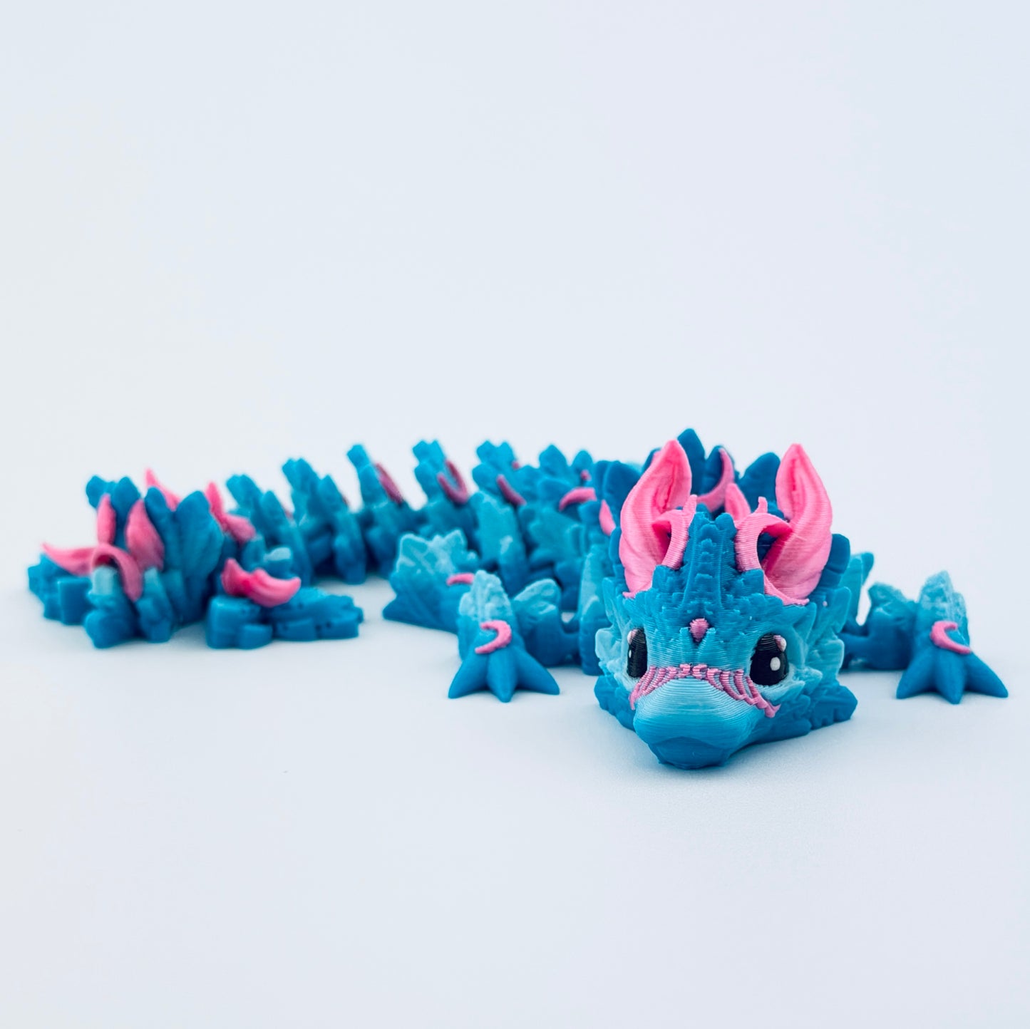 Baby Lunar - blue and pink dragon