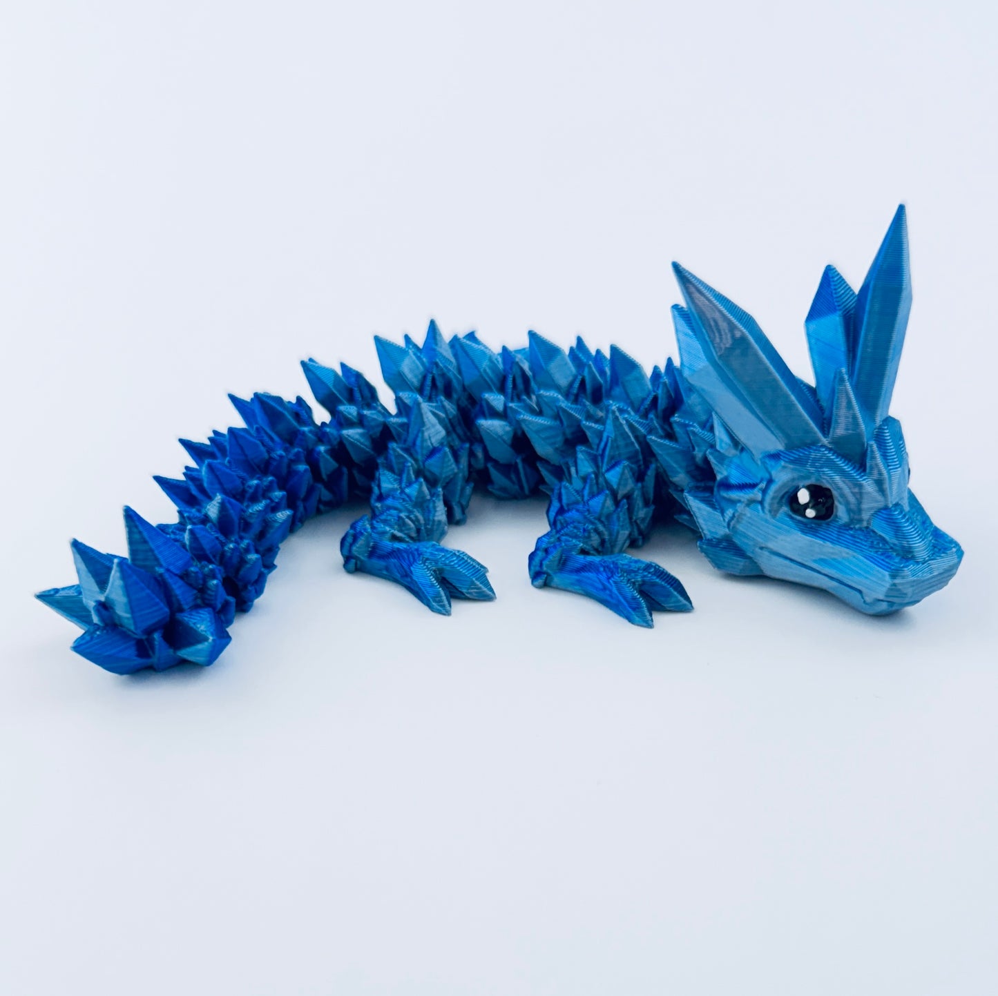 baby crystal dragon - blue/silver