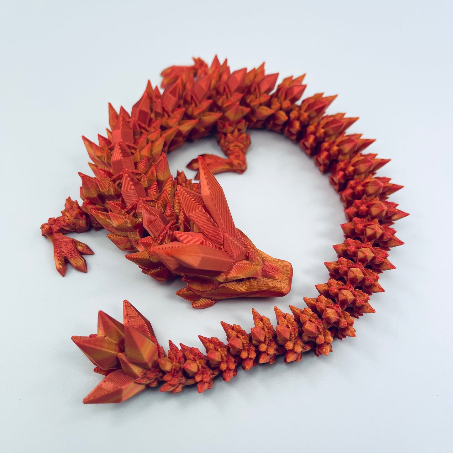 large red and gold crystal dragon by 3d fantasy