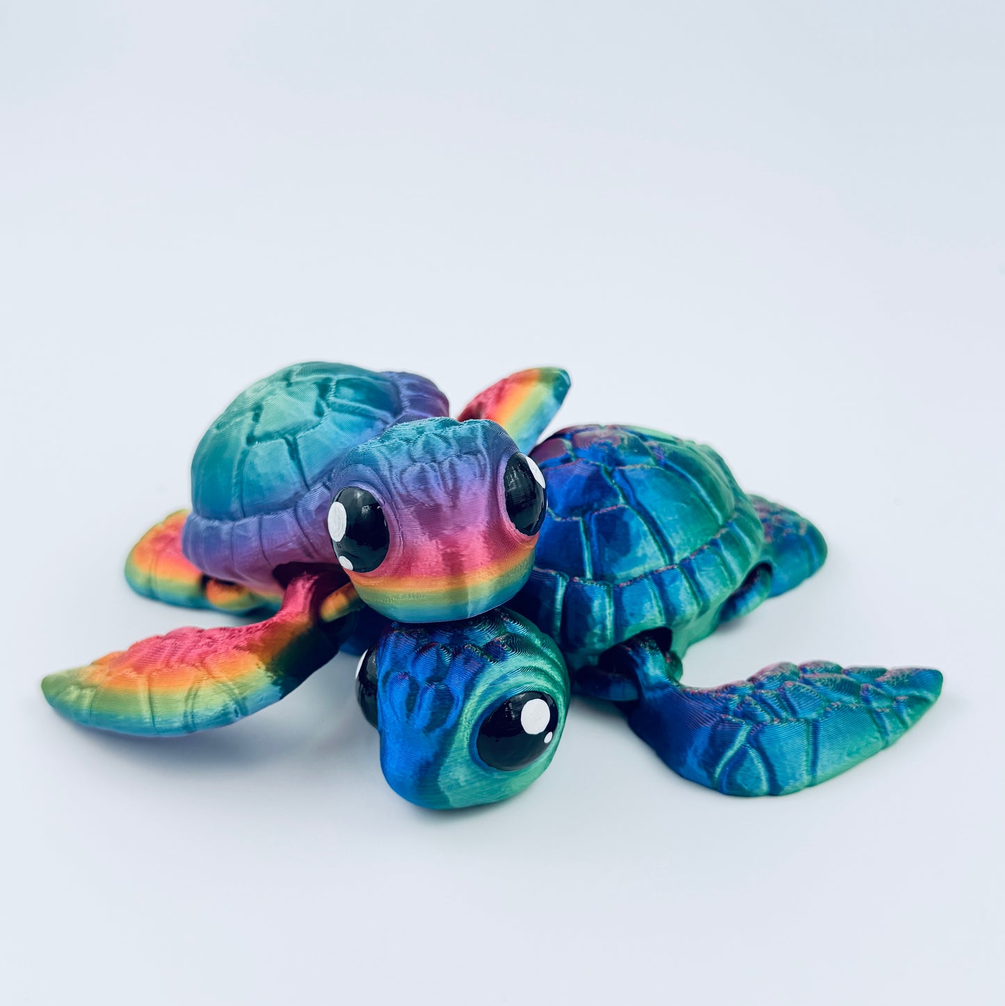 shiny sea turtles with hand painted eyes